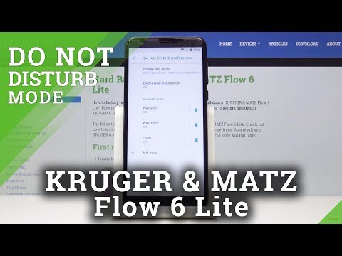 How to Mute All Sounds on KRUGER & MATZ Flow 6 Lite - DND Mode On