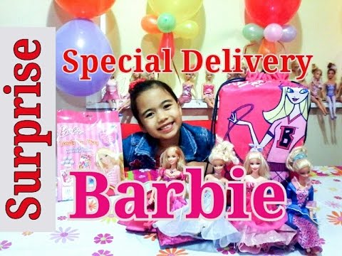Barbie Special Delivery Surprise Fun Bag New World Minies Real Food l Kids Balloons & Toys Video