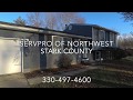 Before and After photos of a fire damaged home that SERVPRO of Northwest Stark County restored.
