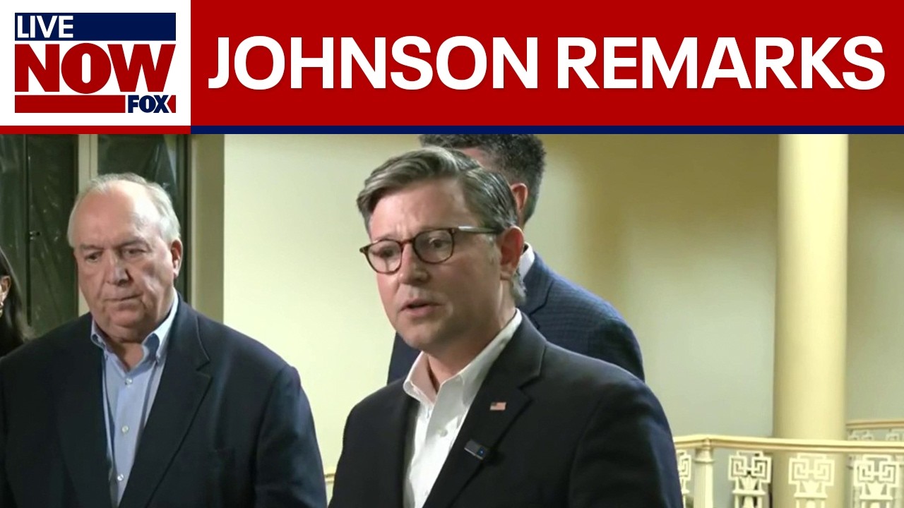 Speaker Mike Johnson delivers remarks in Lansing, MI