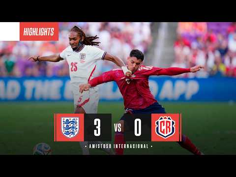 COSTA RICA cae por goleada ante INGLATERRA | RESUMEN | Amistoso Internacional