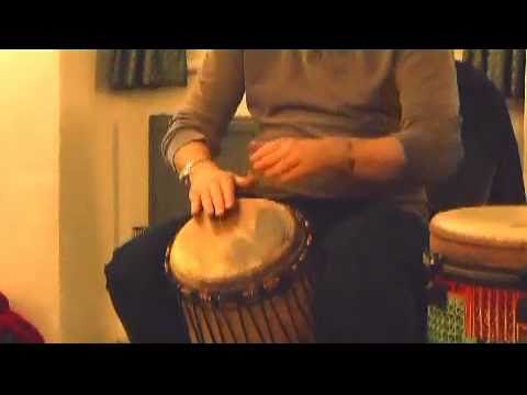 Djembe / Goumbe drumming patterns in Bristol Drumcircle class.