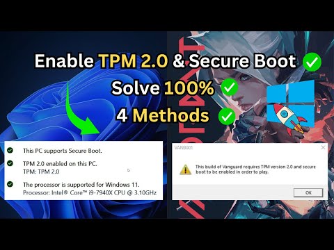 4 Methods - How To Enable Secure Boot & TPM 2.0 (100% Works)✅🔥