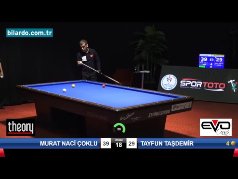 MURAT NACİ ÇOKLU & TAYFUN TAŞDEMİR Bilardo Maçı - 2018 - TÜRKİYE 1.LİGİ-1. Tur