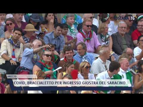 2021-09-02 AREZZO - COVID, BRACCIALETTO PER INGRESSO GIOSTRA DEL SARACINO