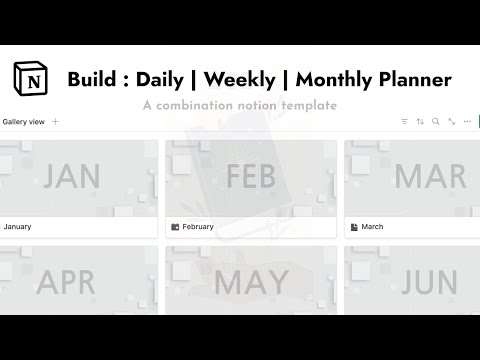 How to build: Notion Daily, Weekly Monthly Planner | Notion Monthly Planner
