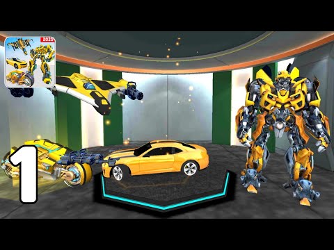 Flying Jet Robot Car Transform Games - Bumblebee Level 1-3 Part 1 (Android GamePlay Walkthrough)