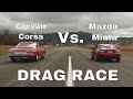 TIM ALLEN'S CORVAIR CORSA Vs. MX5 MIATA | ULTIMATE DRAG RACE