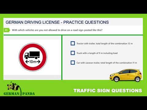 TRAFFIC SIGNS 9/32 | Driving License Germany | Theory Exam in English | Practice Test Questions