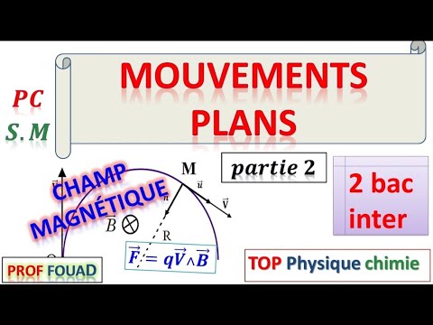 mouvements plans 2bac partie 2 : particule chargée dans un champ magnétique uniforme PC et SM