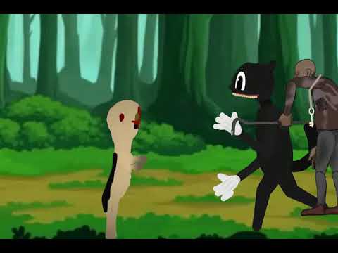 cartoon cat and bridge worm vs scp-173 vs granny and grandpa vs among us