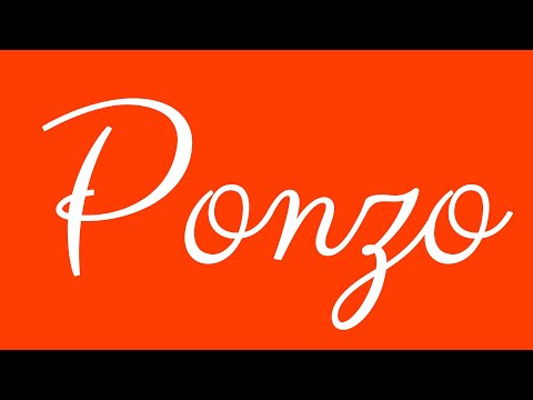 Learn how to Write the Name Ponzo Signature Style in Cursive Writing
