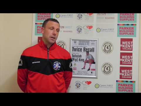 TONBRIDGE ANGELS VS SITTINGBOURNE - Post match interviews 25/10/2016