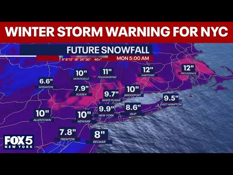 Winter storm warning for NYC | Snow latest