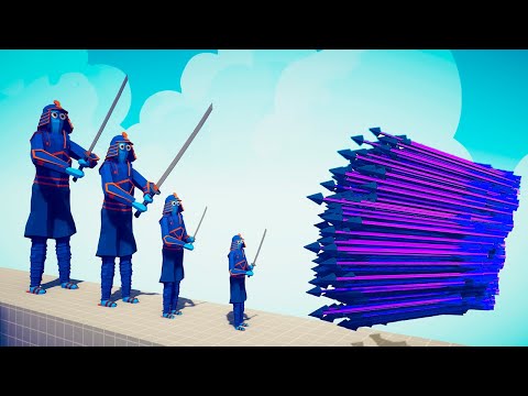 4x DIFFERENT SIZE OF SAMURAI vs EVERY GOD - Totally Accurate Battle Simulator TABS