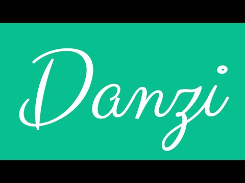 Learn how to Write the Name Danzi Signature Style in Cursive Writing
