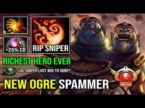 NEW Level 30 Ogre Magi Mid Spammer - 1st Item Midas Super Rich Multi Cast Deleted Sniper Dota 2