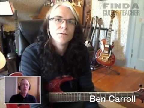 Skype guitar lessons with guitar teacher Ben Carroll