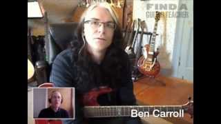 Skype guitar lessons with guitar teacher Ben Carroll