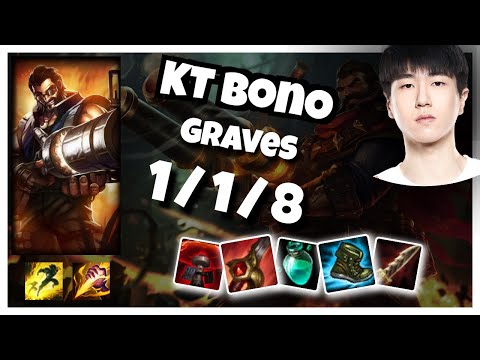 KT bonO Graves JUNGLE (1/1/8) vs NIDALEE Gameplay Replay - Patch 10.20