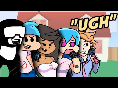 "UGH" but Every Turn Another Character Sing It - Friday Night Funkin Animation