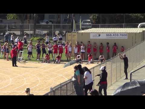 JVB 100m at Newport Harbor 3-26-15 - Los Alamitos Boys