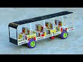 How To Make Matchbox Tourist Bus At Home Diy Matchbox BUS DC Motor Toy Bus