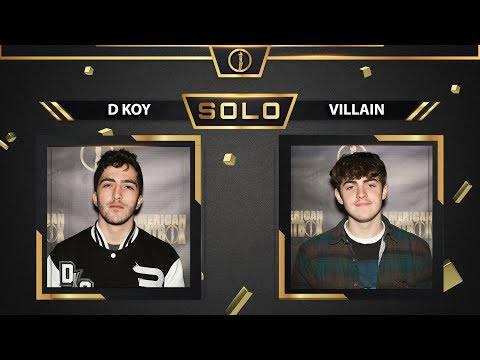 D-KOY vs Villain | Solo Top 16 Battle | American Beatbox Championships 2018