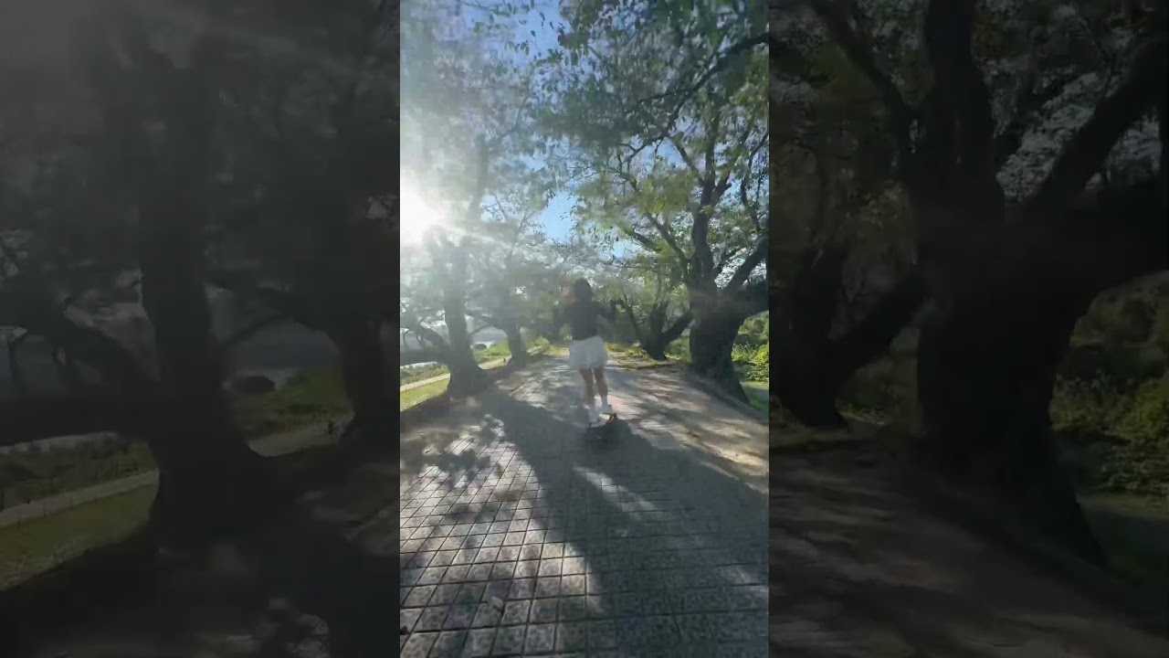 木漏れ日♡♡ #ロンスケ女子 #ロンスケ #longboard