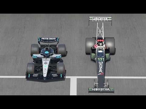 Mercedes F1 2025 vs NHRA Top Fuel Dragster | DRAG RACE