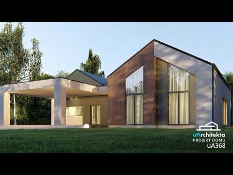 Projekty domów uArchitekta. Projekt domu uA #uA368 #uarchitekta #dream #dom #nowoczesnastodola #art