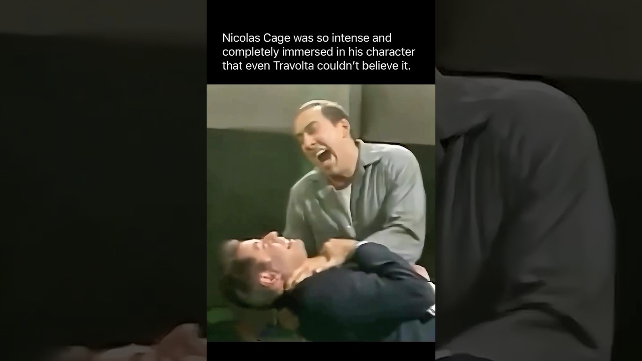 Nicholas Cage and John Travolta Behind the scenes footage during the filming of FACE/OFF (1997)