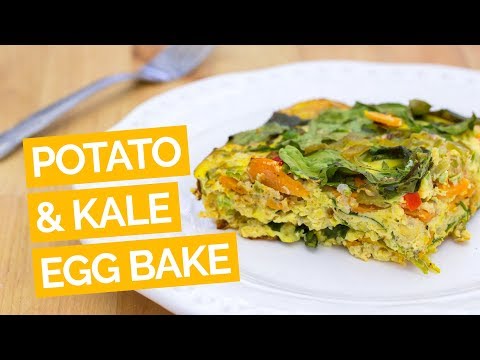 Spicy Sweet Potato, Kale & Cauliflower Egg Bake Recipe