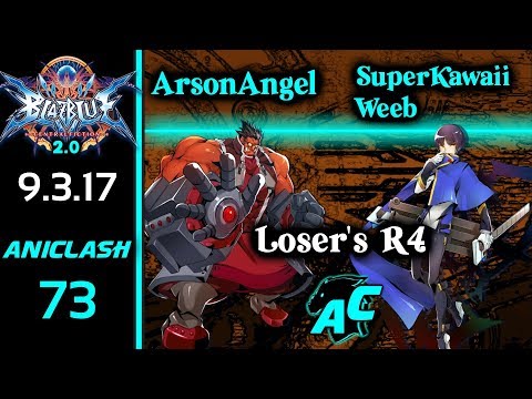 AniClash 73 - SuperKawaiiWeeb (Hibiki) vs ArsonAngel (Tager) Loser's R4 - Blazblue CF 2