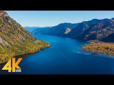 4K Drone Footage - Beautiful Siberia from the Bird's Eye View + Ambient Music 10 HOURS