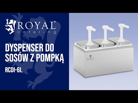 Video - Dyspenser do sosów z pompką - potrójny - 3 x 2 l