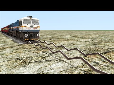 TRAINS RUNNING ON RISKY RAILWAY TRACKS || TRAINS Vs RISKY RAILROAD - Train Simulator 2022