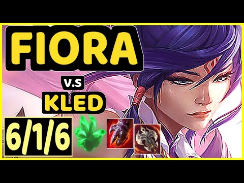 SATORIUS (FIORA) vs KLED - 6/1/6 KDA TOP GAMEPLAY - EUW Ranked MASTER