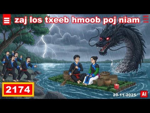 dab hais hmoob - 2174 - 20-11-2025 zaj los txeeb hmoob poj niam, ภรรยาถูกพาตัว, The wife and dragon.