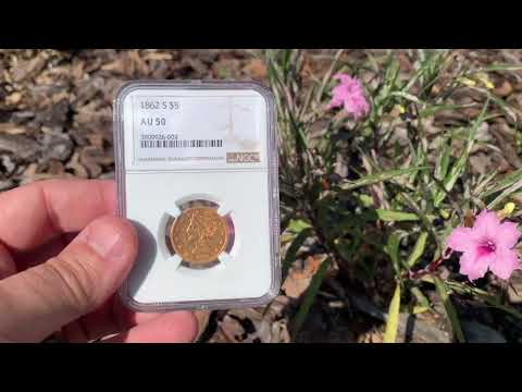 1862-S NGC AU50 $5 Featured Rare Civil War Coin Video