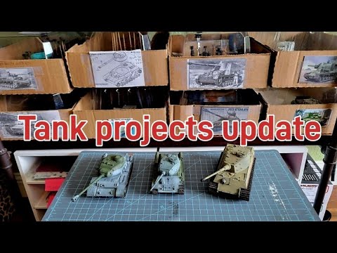 Tamiya Tiger II, T34/85 and T55 1/48 conversion tank models  #tankmodels #scalemodels
