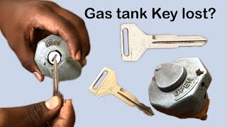 How to make a replacement key for Fuel tank cap / Gas tank cap / lost key?