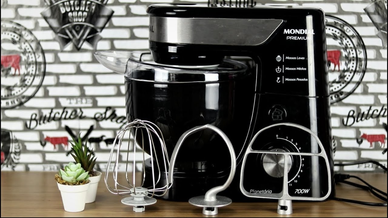 Miniatura da avaliação em vídeo de Batedeira Planetária Mondial BP-03-R Vermelha 700W 110V