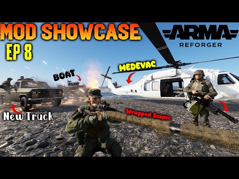 ARMA REFORGER | BOATS, MINIGUNS, INCENDIARY GRENADE & MORE | MOD SHOWCASE EP 8