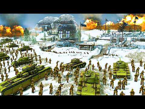 Can Largest WW2 MEGA-FORTRESS Hold VS 5,000 RUSSIAN ARMY in BASE BUILDING Simulator?!