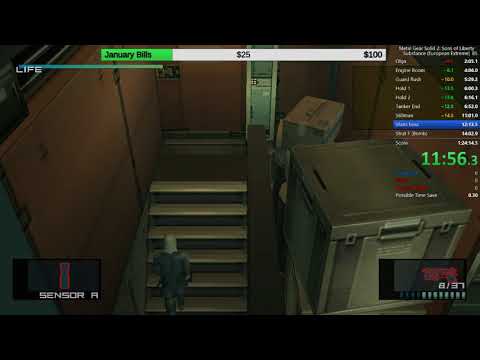 [PC] Metal Gear Solid 2 European Extreme in 1:21:51 Big Boss Rank