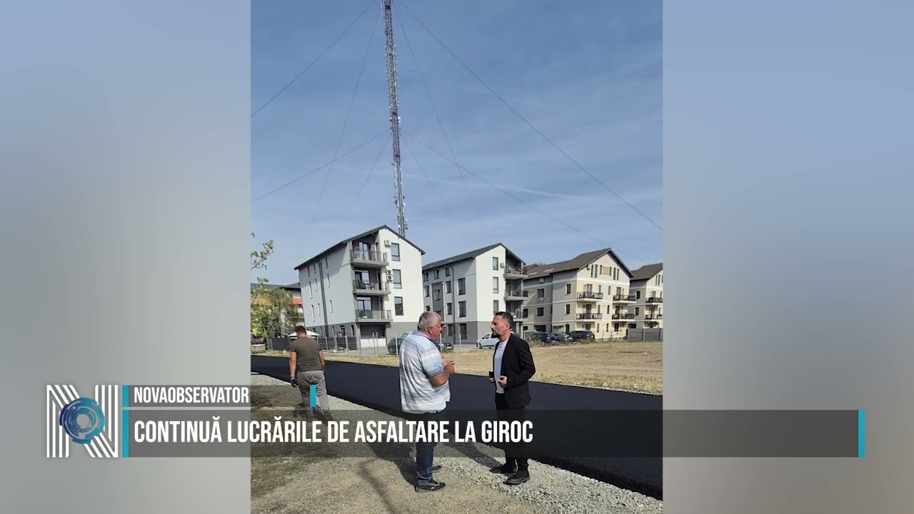 Continuă lucrările de asfaltare la Giroc