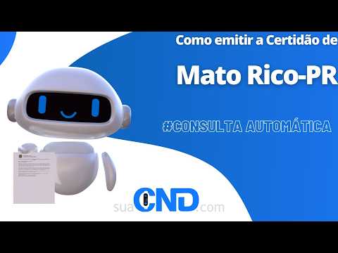 Como emitir a certidão negativa de Mato Rico-PR em apenas 2 minuto! :)
