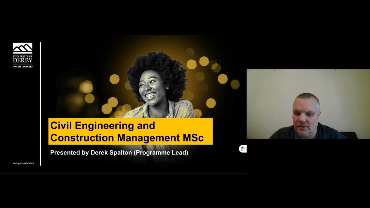 Our academic, Derek Spalton, talks about our online Civil Engineering and Construction Management courses in this video