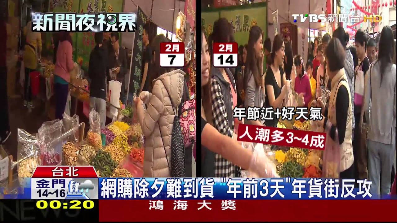 網購除夕難到貨　「年前3天」年貨街反攻